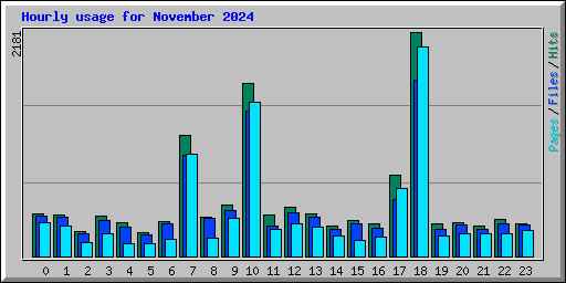 Hourly usage for November 2024