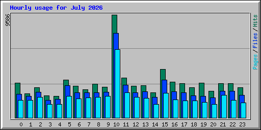 Hourly usage for July 2026